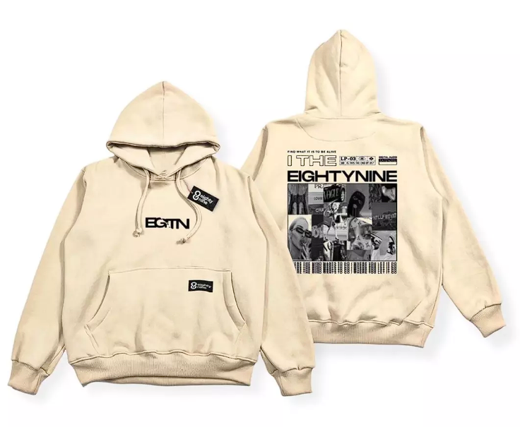 Jaket Distro Eight - Cream