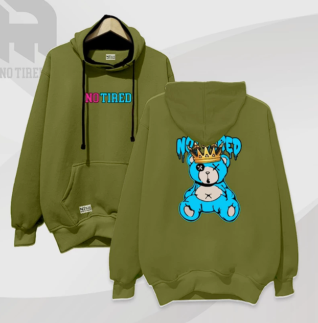 Jaket Distro No Tired - Hijau