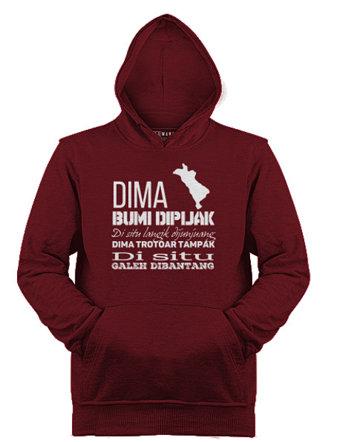 Hoodie Dima Bumi Dipijak - Merah