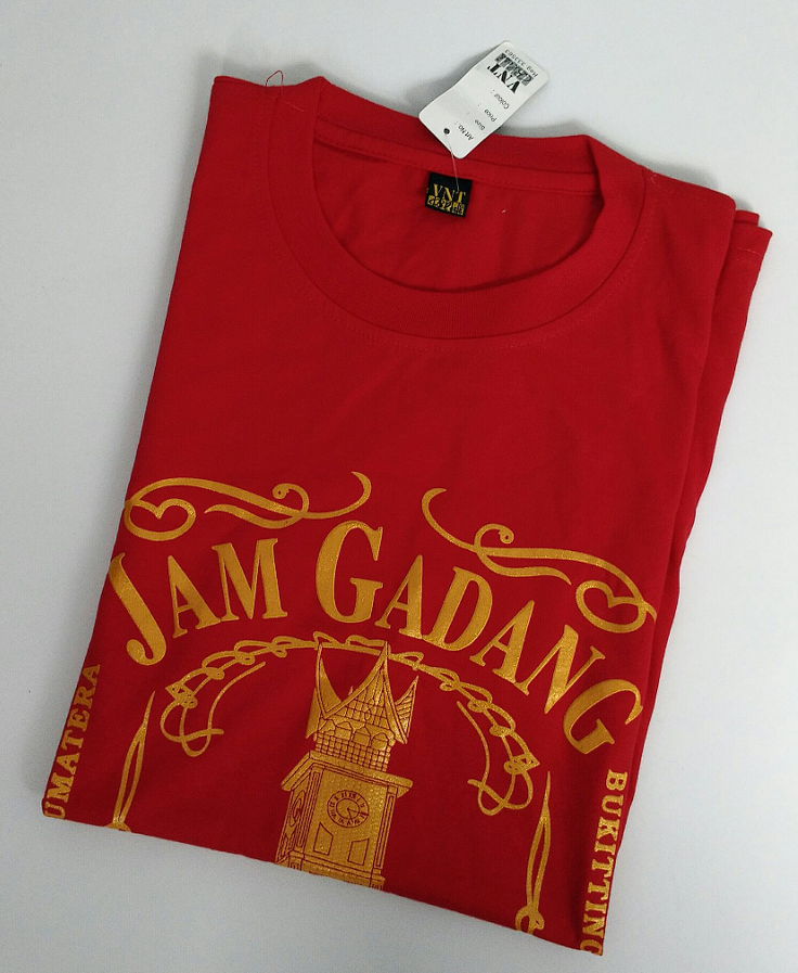 Baju Kaos Jam Gadang  Anak-Anak - Merah