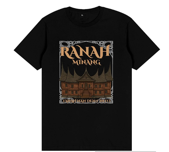 Baju Kaos Ranah Minang Dewasa - Hitam