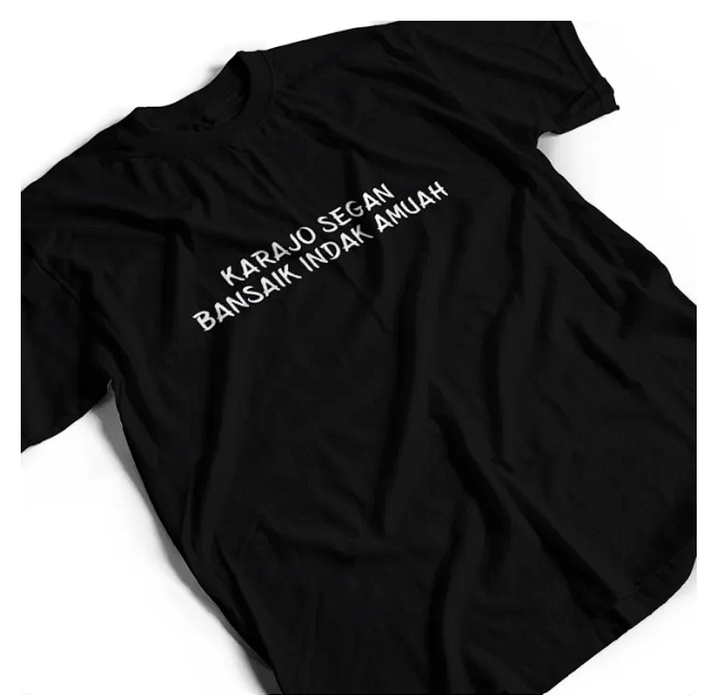 Baju Kaos Dewasa Karajo Segan - Hitam
